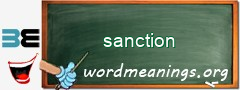 WordMeaning blackboard for sanction